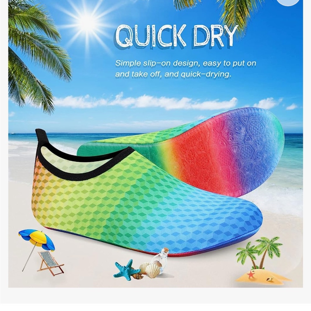 ANLUKE Unisex Quick Dry Water Shoes Barefoot Aqua Colorful Yoga Socks